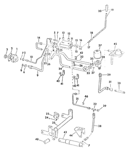 Hydraulic Lift - Cub 154 (S/N 22232 And Above) And Cub 185 Lo-Boy Tractors Diagram and Parts List for CUB185  Cub Cadet Lawn Tractor